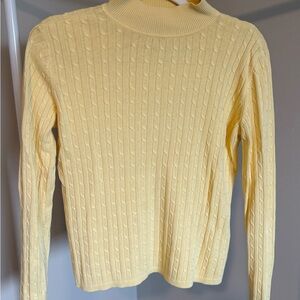 Yellow Vintage style Cable Knit Women's Sweater